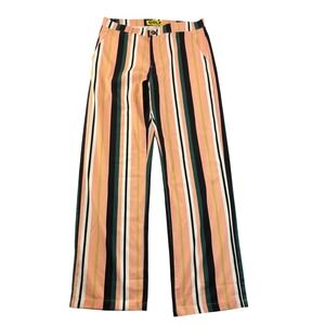 GOLF WANG Tyler the Creator Striped Wide Leg Pants Mens Size 34x32 Peach